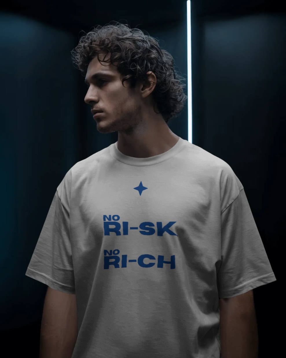 No Risk - No Rich 2.3567 Medium Dark Blue Art