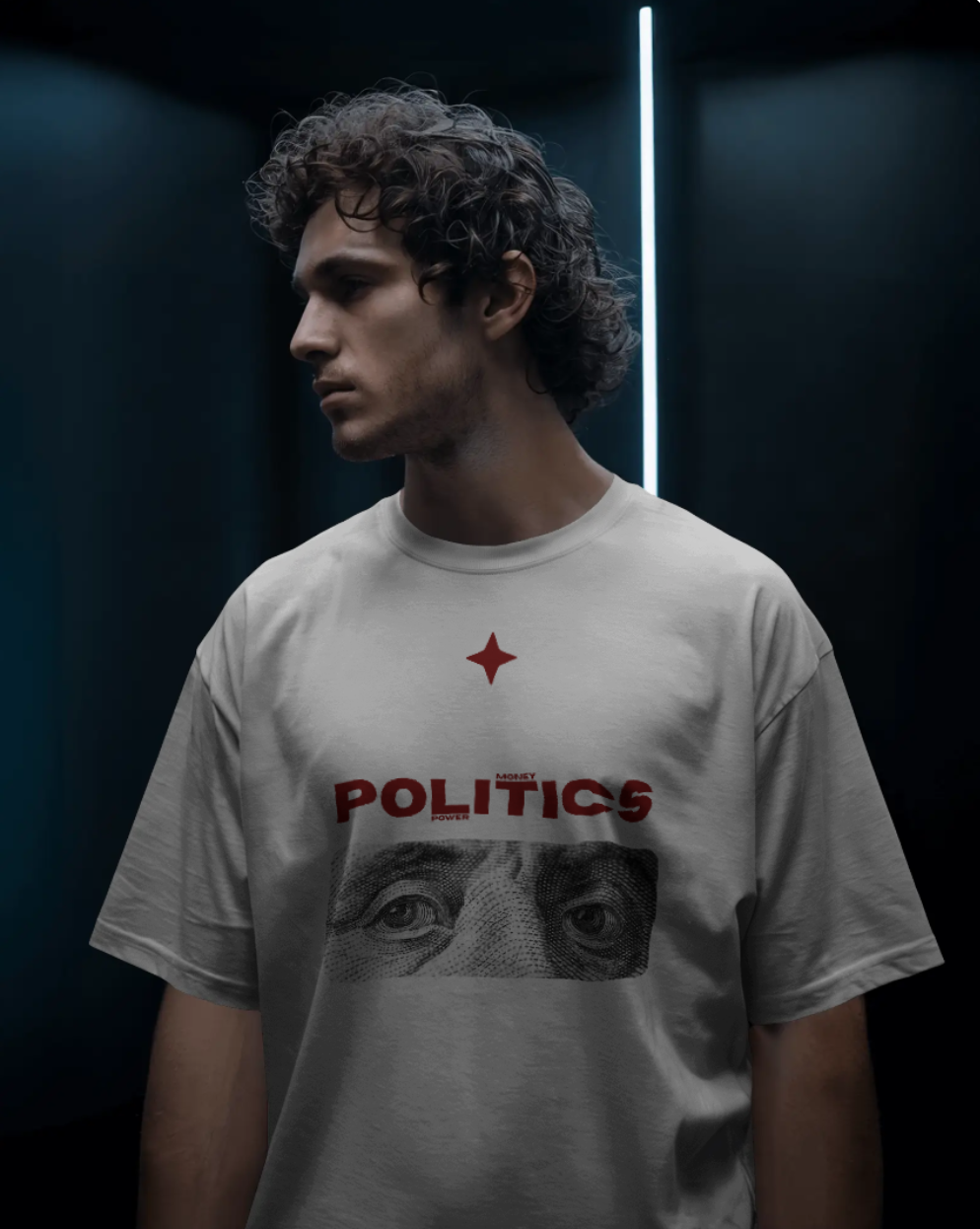 POLITICS [Money - Power] 4.3567 Maroon Art